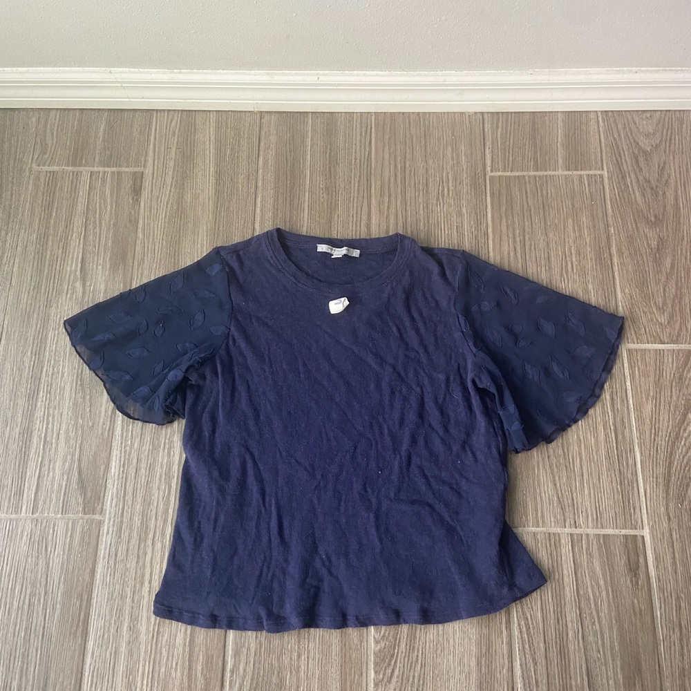 🔥3 for $5 Marc New York Navy Blue Career Style Blouse